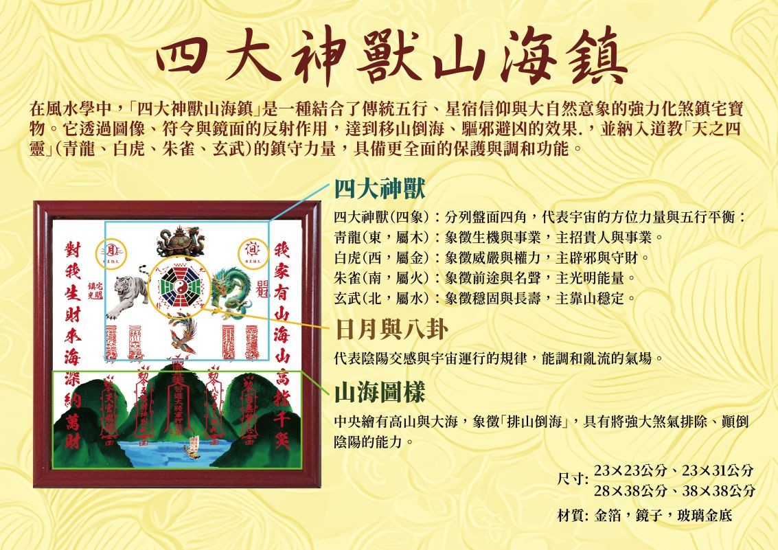 四大神獸山海鎮 宗教贈品