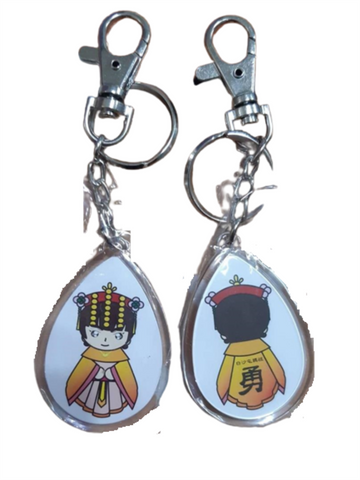 壓克力鑰匙圈 水滴形 宗教用品 平安符