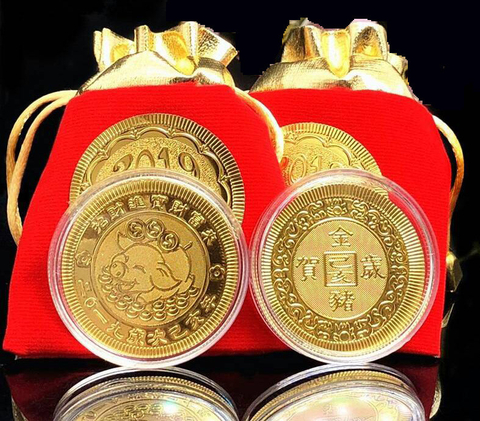 金箔-豬年加厚雙面金幣